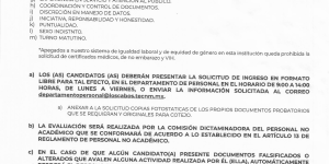 CONVOCATORIA PARA EL PUESTO DE MÉDICO