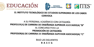 CONVOCATORIA PROFESOR(A) ASOCIADO(A) «B» PROMOCIÓN ASOCIADO(A) «C»