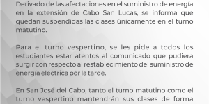 ATENCIÓN EXTENSIÓN DE CABO SAN LUCAS, ATENDER EL SIGUIENTE COMUNICADO.