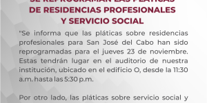 ATENCIÓN ALUMNOS DE RESIDENCIAS PROFESIONALES Y SERVICIO SOCIAL