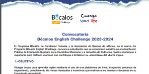 Convocatoria Bécalos English Challengue,dirigido a Estudiantes y Docentes.