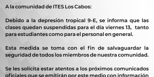 ATENCIÓN COMUNICADO SUSPENSIÓN DE CLASES PARA EL DÍA VIERNES 13 DE 2024