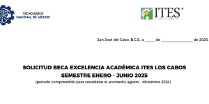 FORMATO DE BECA EXCELENCIA ACADÉMICA ITES LOS CABOS