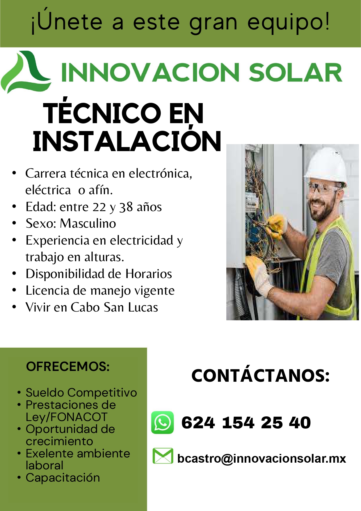 TECNICO DE INSTALACIÓN - ITES